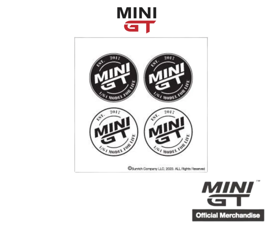 MINI GT - Official Merchandise Round Logo Mini Sticker Set (9.5cm)